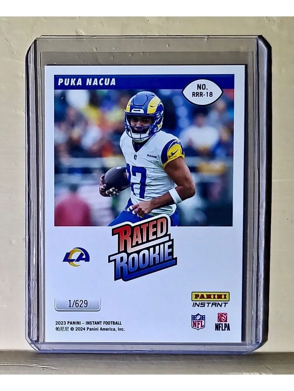 Puka Nacua 2023 Panini NFL Rated Rookie Retro #18 Football Card Rams 1/629